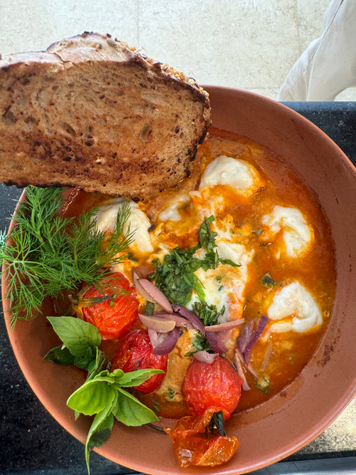 Shakshuka with Shrimps 🥚🌿🦐