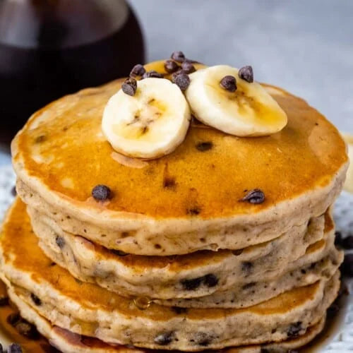 Choco pancakes & fruits